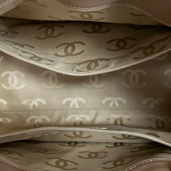 CHANEL CC Wild Stitch Vintage Quilted Shoulder Bag Tote Lambskin Light Beige - Picture 7 of 16